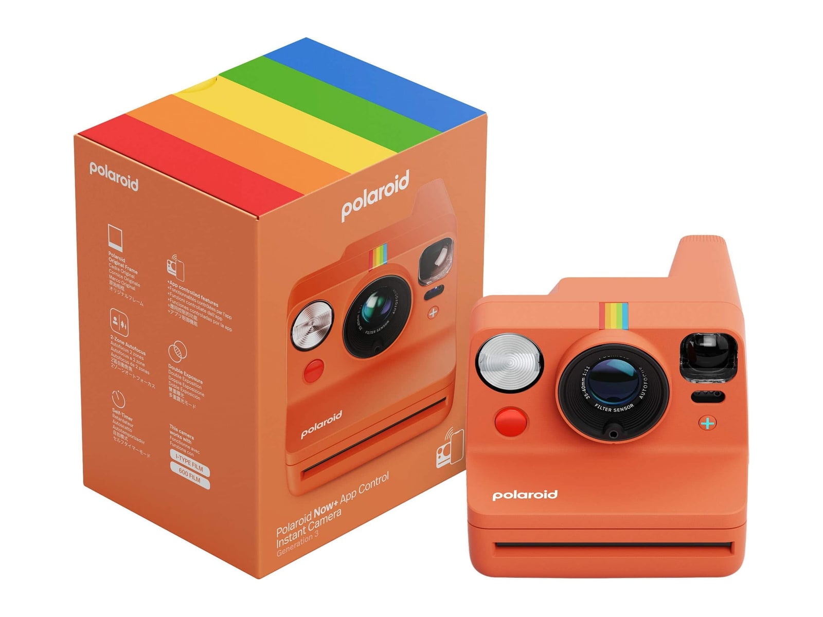 Polaroid - Now+ Instant Camera Generation 3 Instant Cameras - Coral