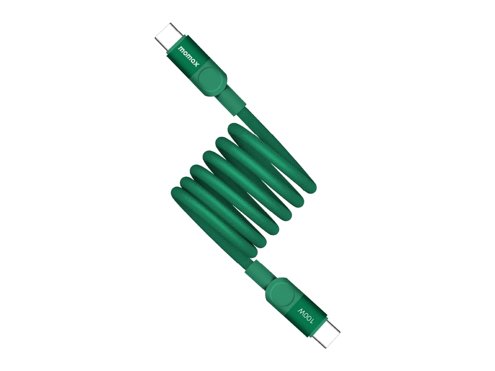 MOMAX - Mag.Link Magnetic USB-C to USB-C Cable 100W 1m Green USB-C Cables