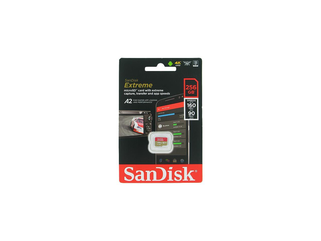 SanDisk - Extreme microSDXC 160MB/s 256GB Storage Drives - UHS-I