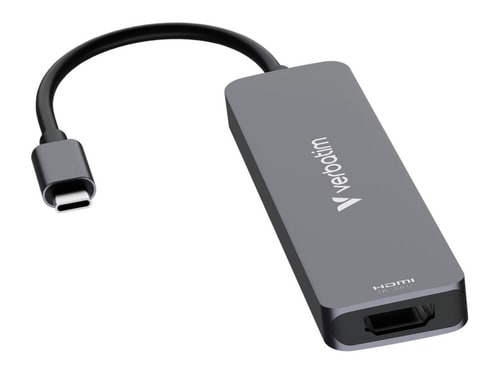 Verbatim - USB-C Essentials Multiport Hub 32156 6-Port SD USB Hubs - Silver