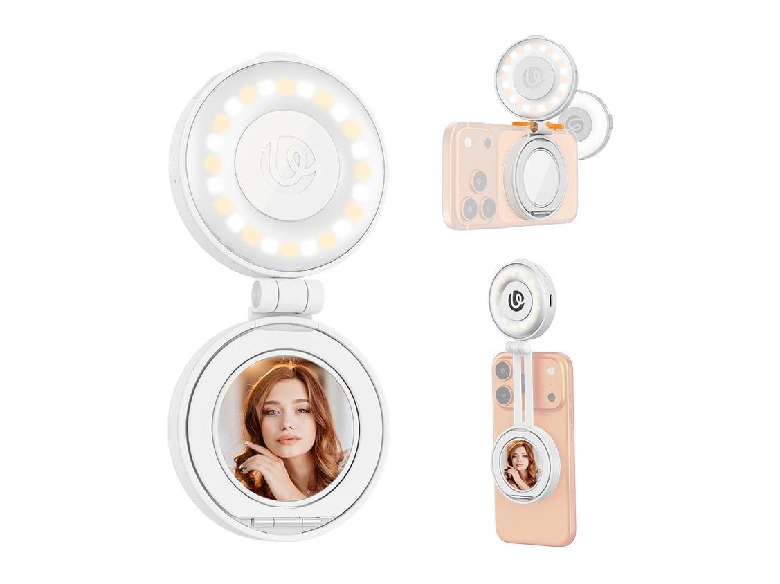 Ulanzi - LM23 Magnetic Selfie Light with Mirror Camera Accessories - White
