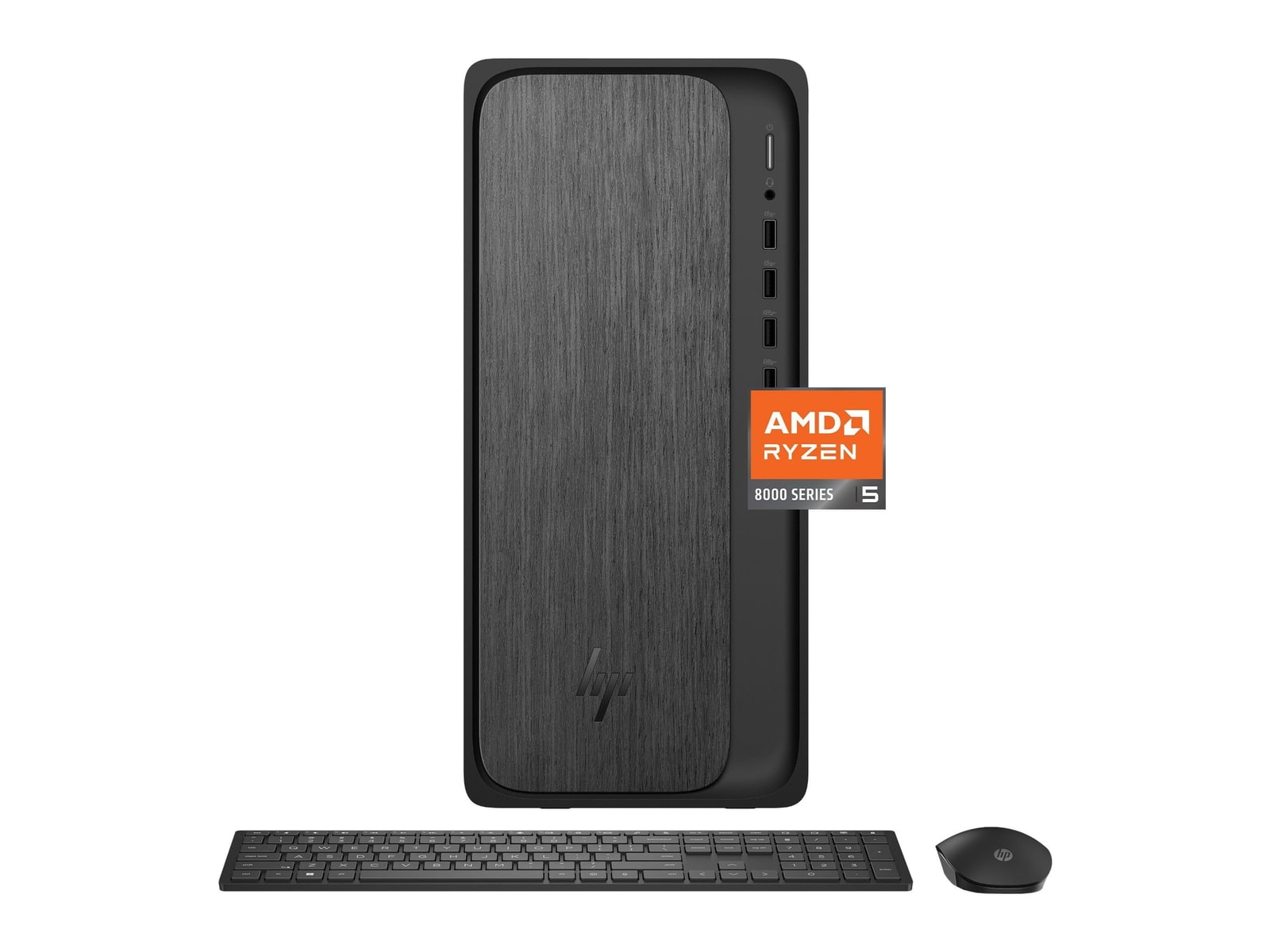HP - OmniDesk M02-0024 - AMD Ryzen 5 8500G chip - 8GB Memory - 512GB SSD - Gray Wood