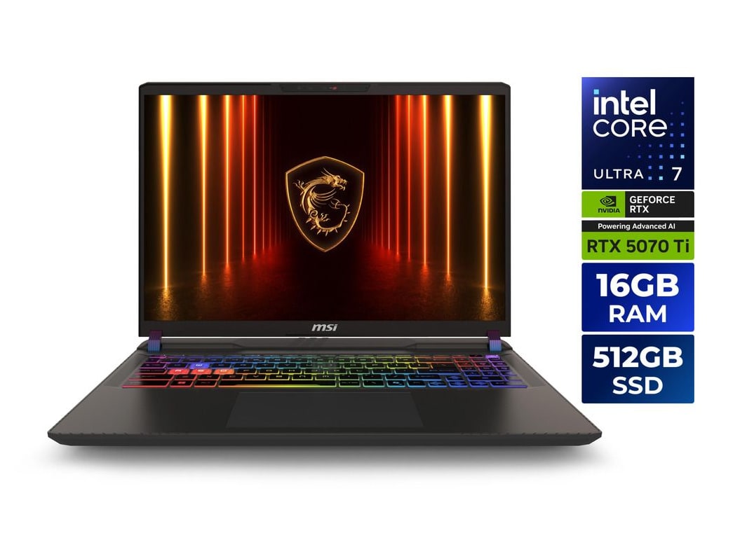 MSI - Vector 16 HX AI 16" - Intel Core Ultra 7 255HX chip - 16GB Memory - 512GB SSD - Cosmos Gray