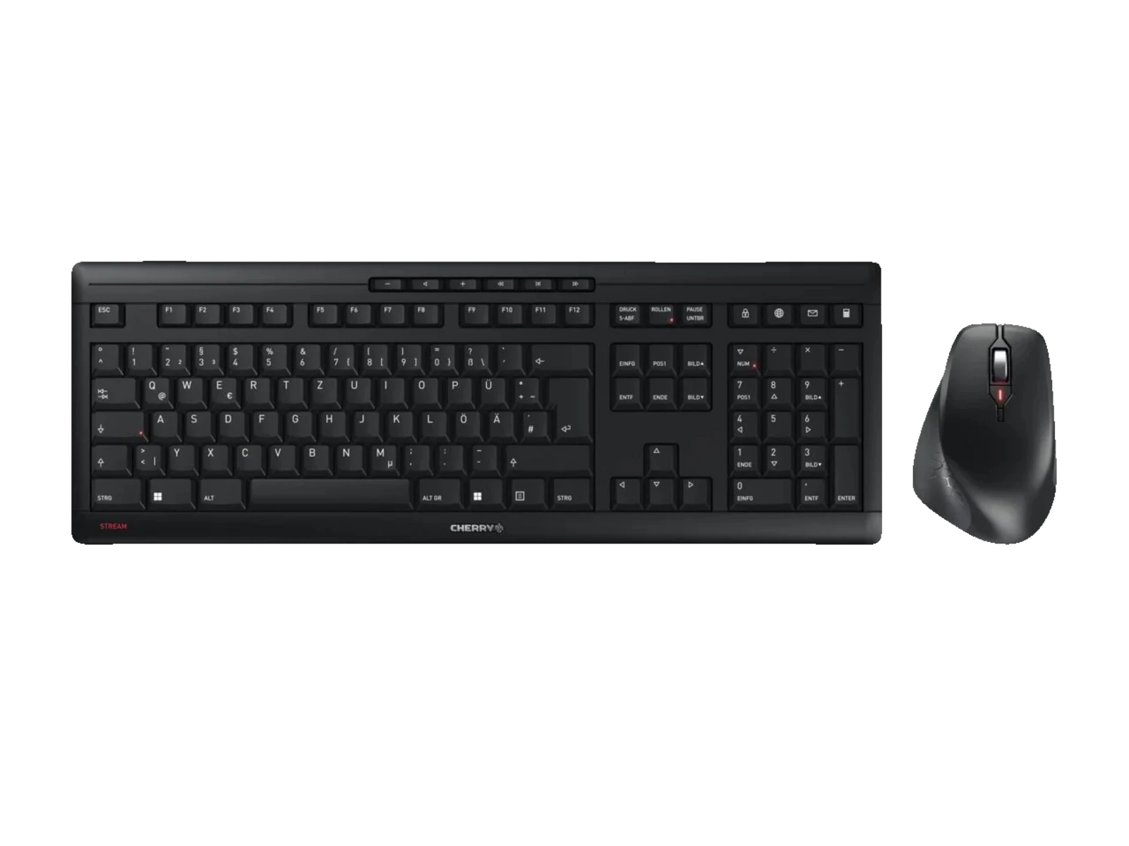 Cherry - Stream Desktop Comfort German QWERTZ Layout Wireless Keyboards - Black (EU)