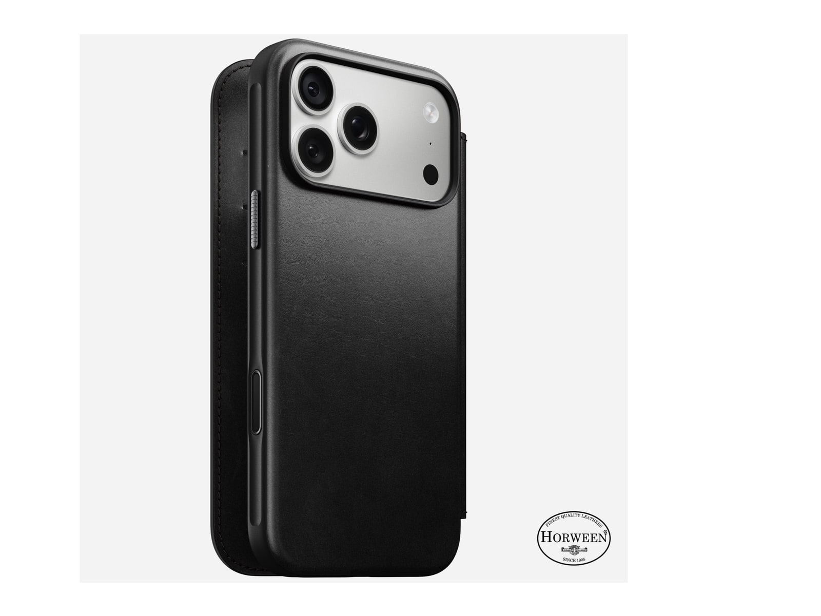 Nomad - Modern Leather Folio - iPhone 18 Pro Max - Black - Horween
