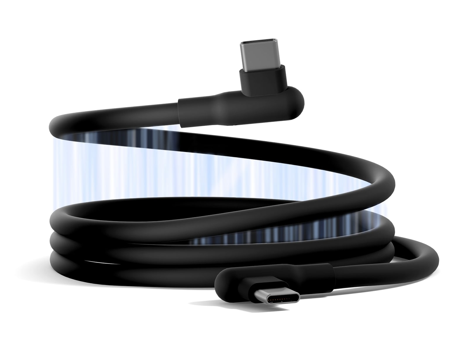 Cygnett - DriveSync Right Angle USB-C to USB-C Magnetic Cable - 70CM - Black Charging Cables