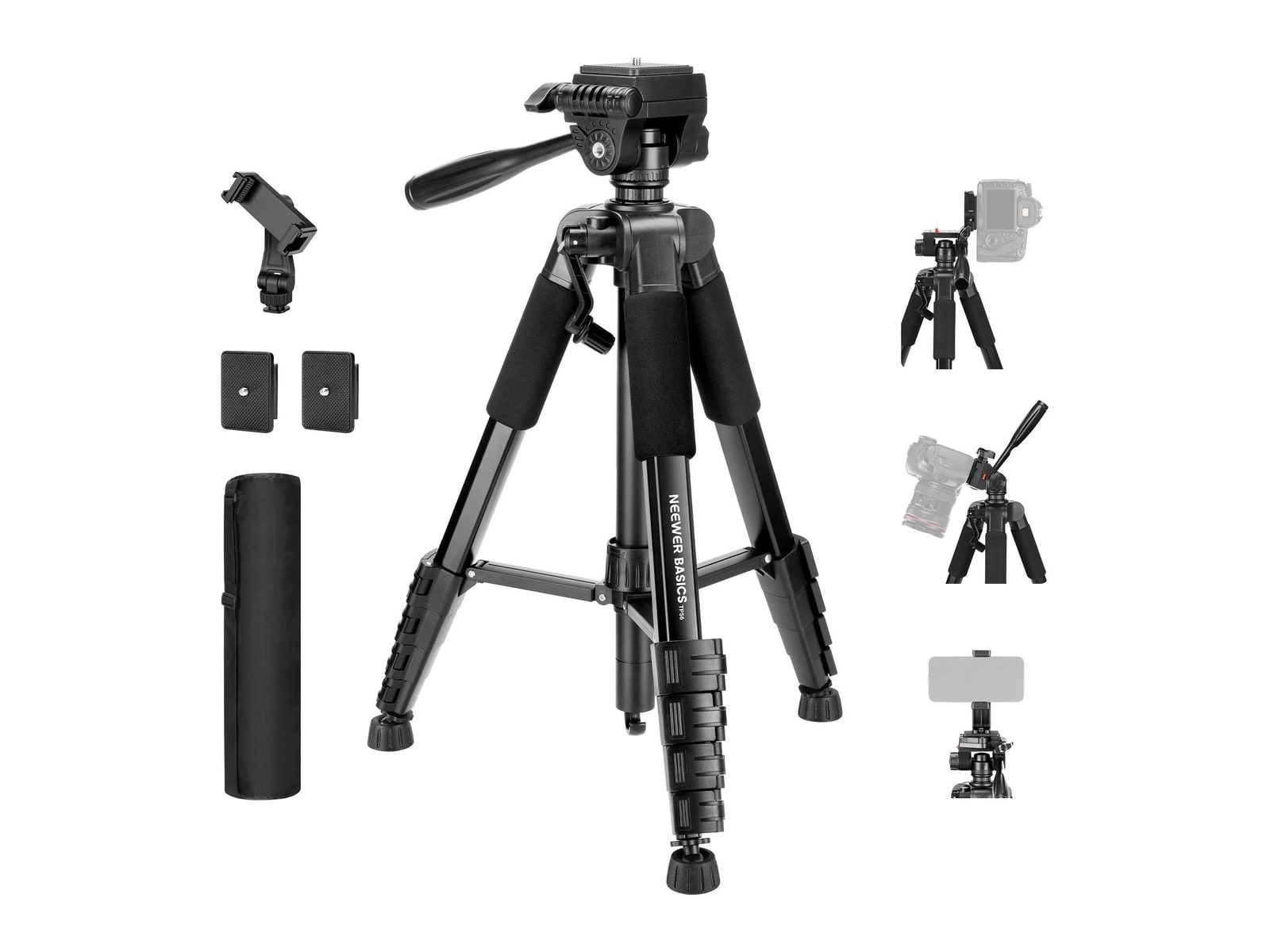 Neewer - BASICS TP56 74" Camera Tripod Camera Accessories