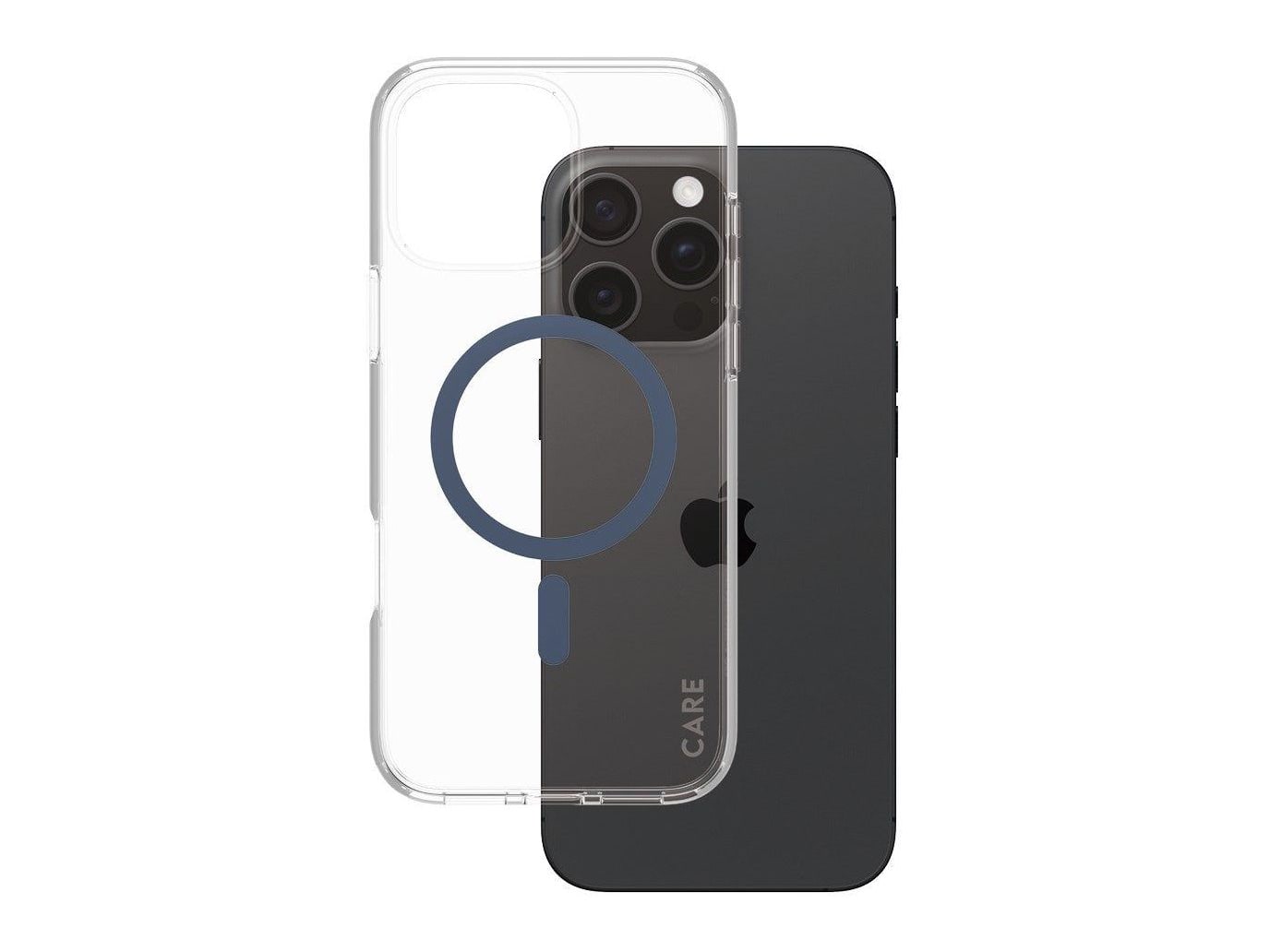 PanzerGlass - CARE Urban Combat Case Transparent w. Blue MagSafe iPhone 16 Pro Max