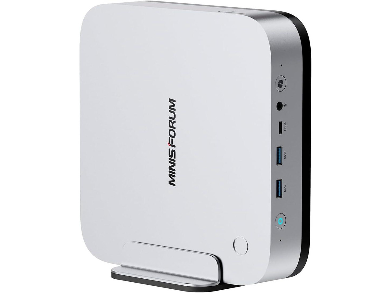 MINISFORUM - AI X1 Pro-370 Barebone - AMD Ryzen AI 9 HX 370 chip - Silver