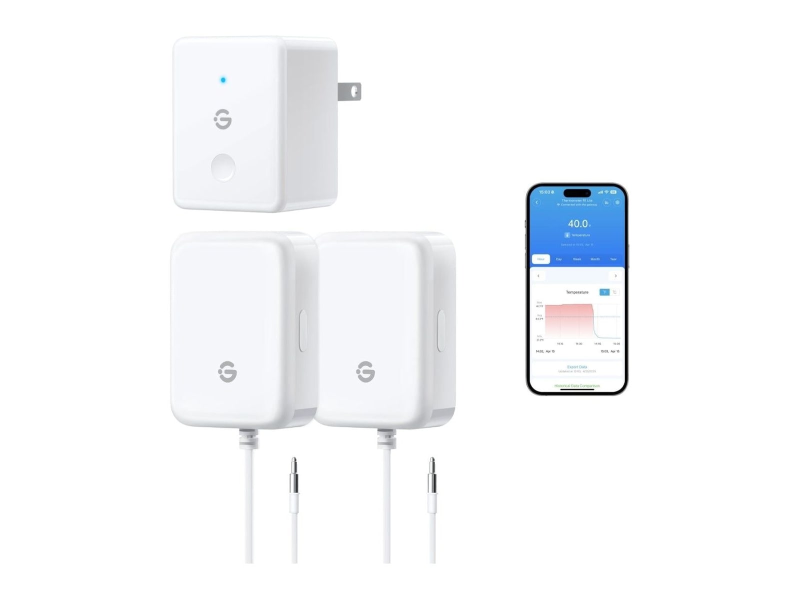 Govee - Smart Thermometer R1 Lite Gateway and 2 Sensors Smart Appliances