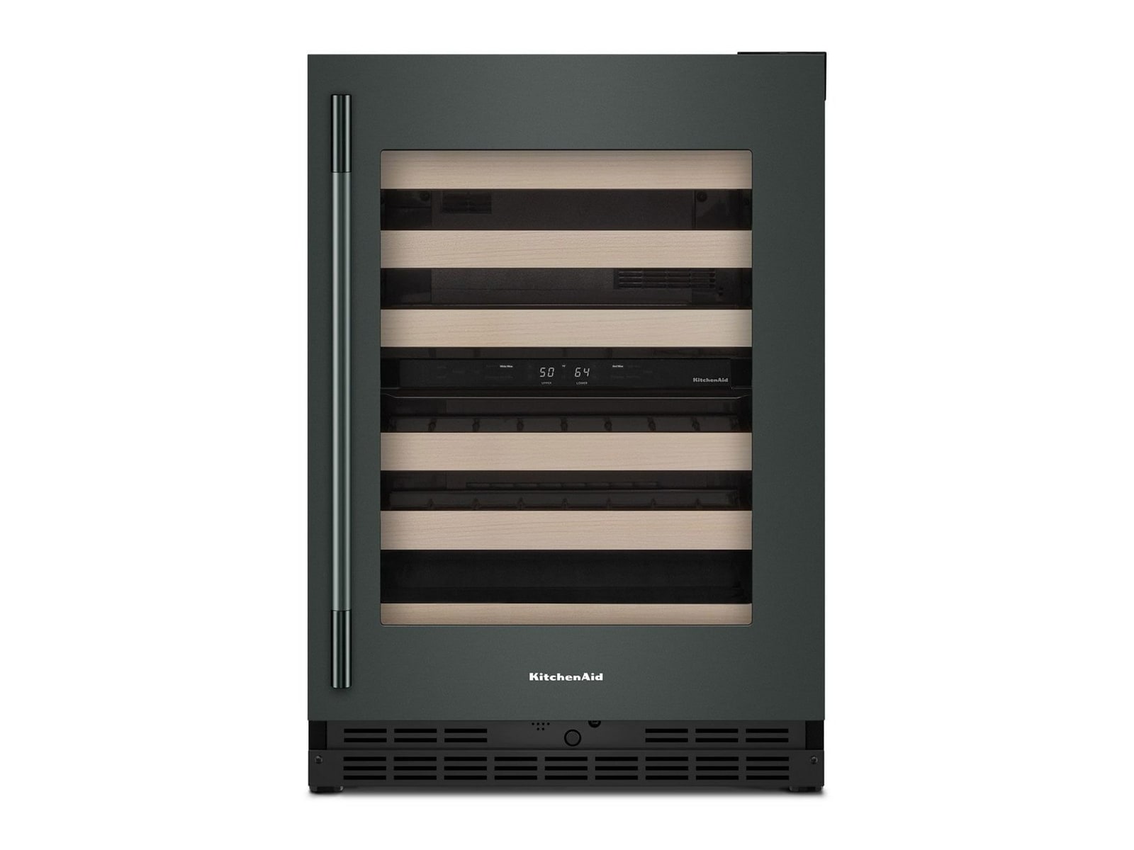 KitchenAid - Undercounter Wine Cellar with Wood-Front Racks 24-Inch Juniper Wine Coolers