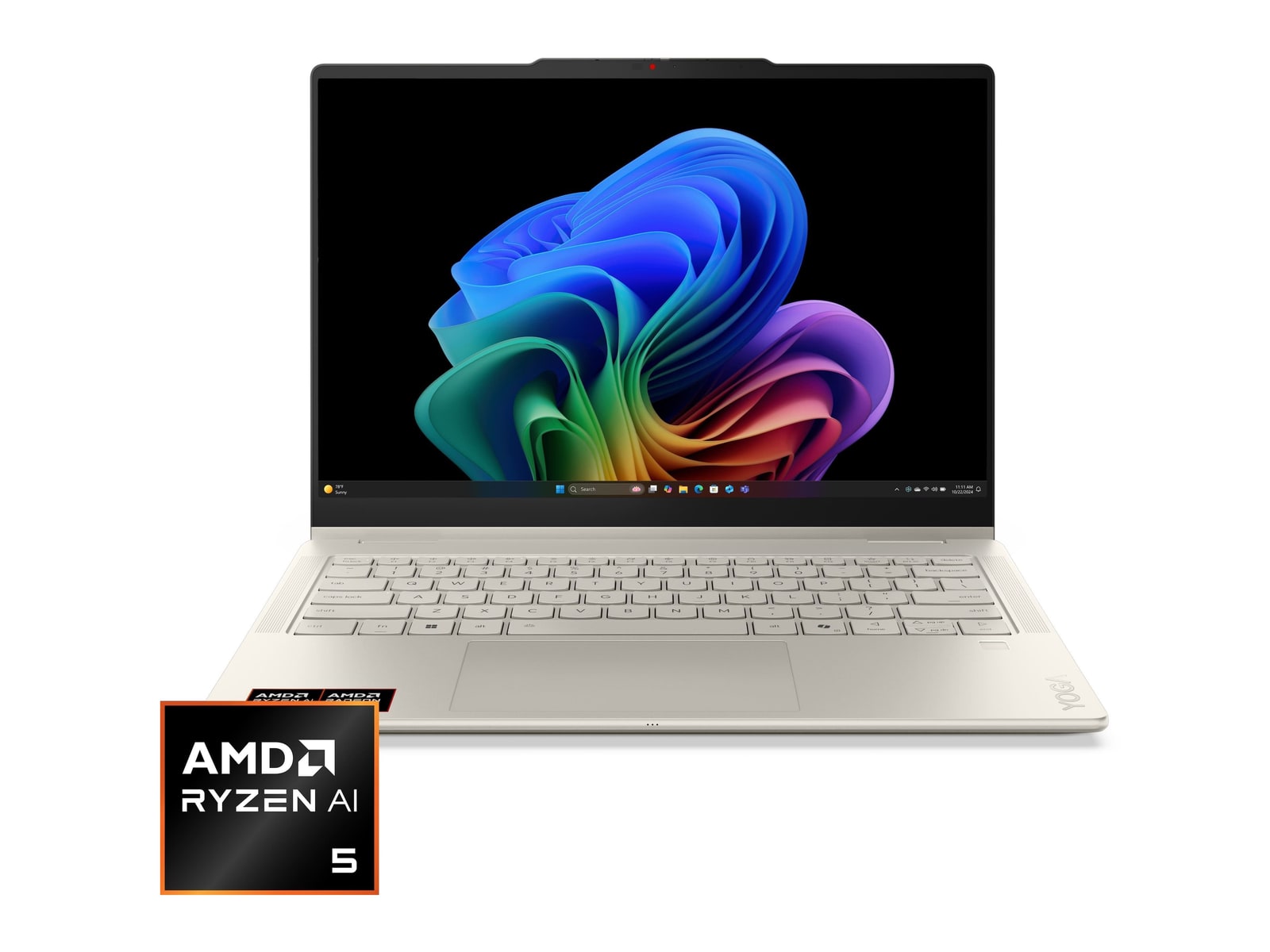 Lenovo - Yoga 7a 2-in-1 14" - AMD Ryzen AI 5 430 chip - 16GB Memory - 512GB SSD - Seashell