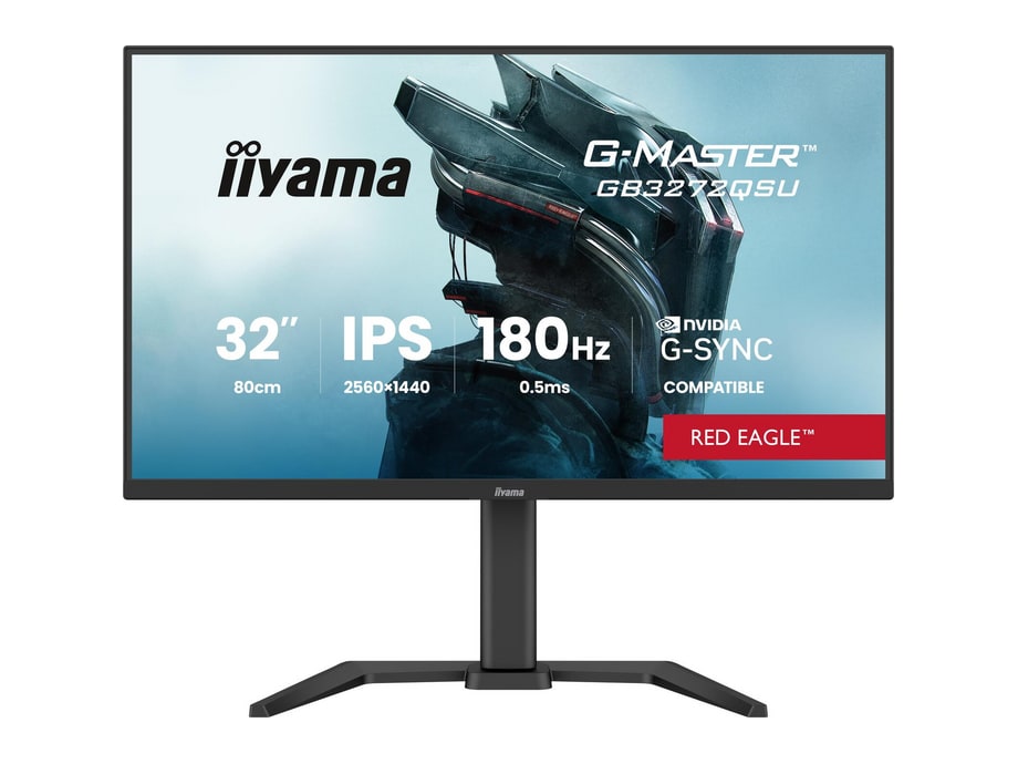 iiyama - 31.5" G-Master Red Eagle GB3272QSU-B1 QHD 180Hz Gaming Monitors - Black