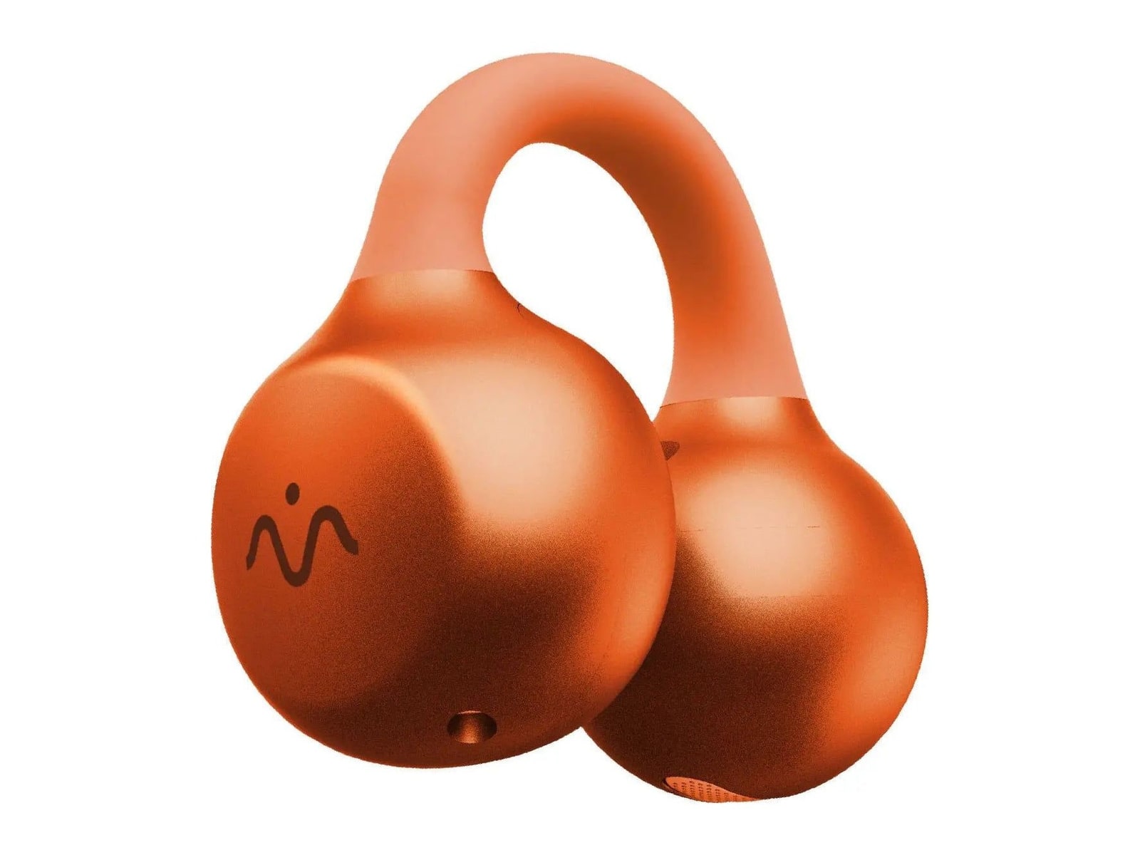 MOMAX - 1-Vibe Clip M.IN.D AI ENC Clip-On Earbuds True Wireless Earbuds - Solar Orange