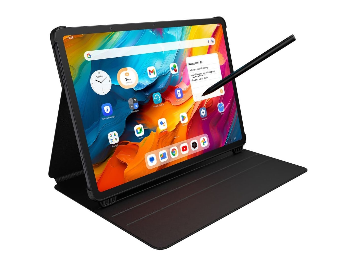 TCL - NXTPAPER 14 with Flip Case + T-Pen - 256GB - Wi-Fi - Dark Gray