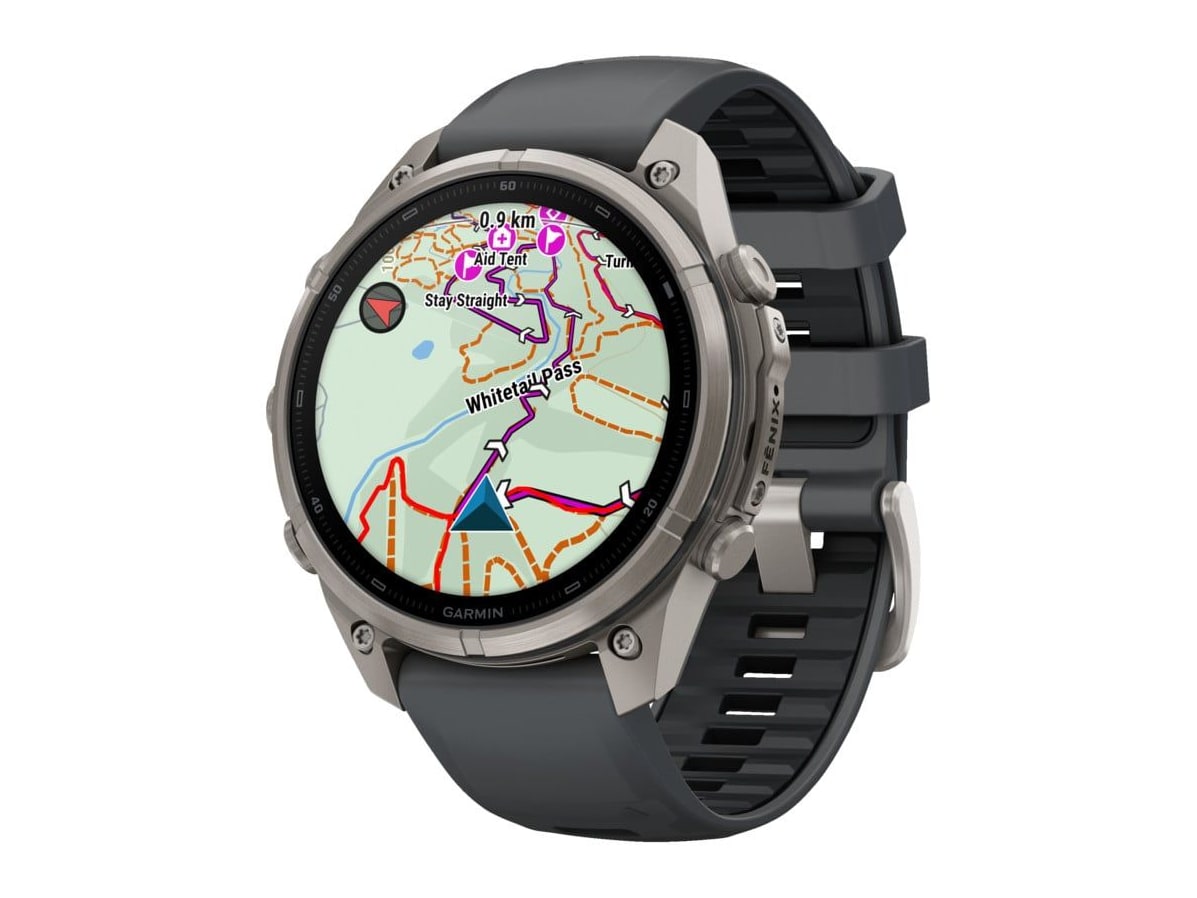 Garmin - fenix 9 Pro inReach Titanium 47mm Smart Watches - Graphite/Black
