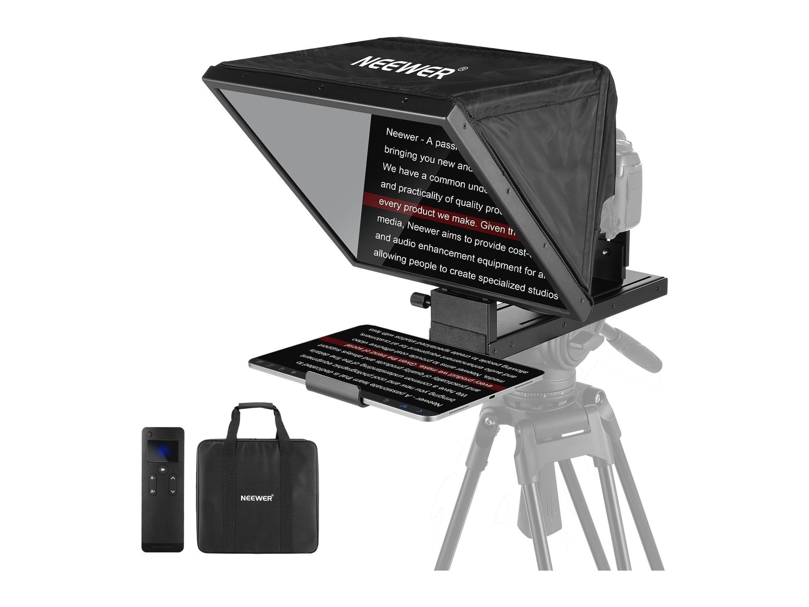 Neewer - BASICS X16B 16" Aluminum Alloy Liftable Teleprompter Camera Accessories
