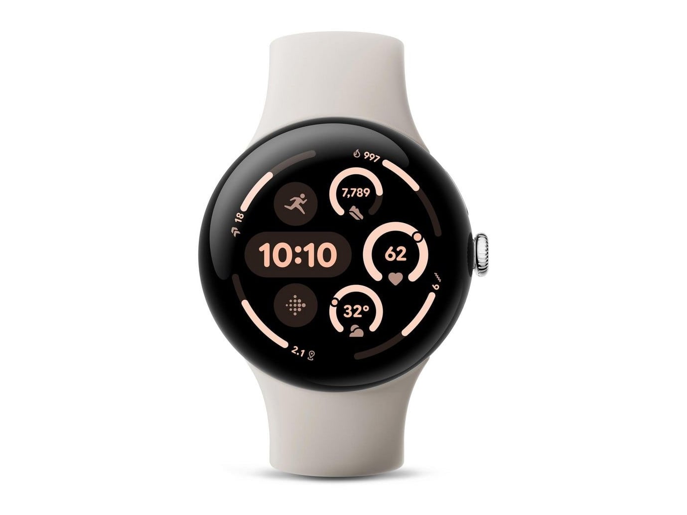 Google - Pixel Watch 3 45mm LTE Smart Watches - Porcelain