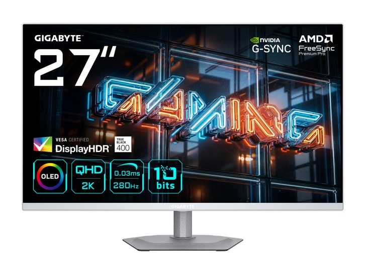 Gigabyte - 27" MO27Q2A ICE QHD 280Hz Gaming Monitors - White