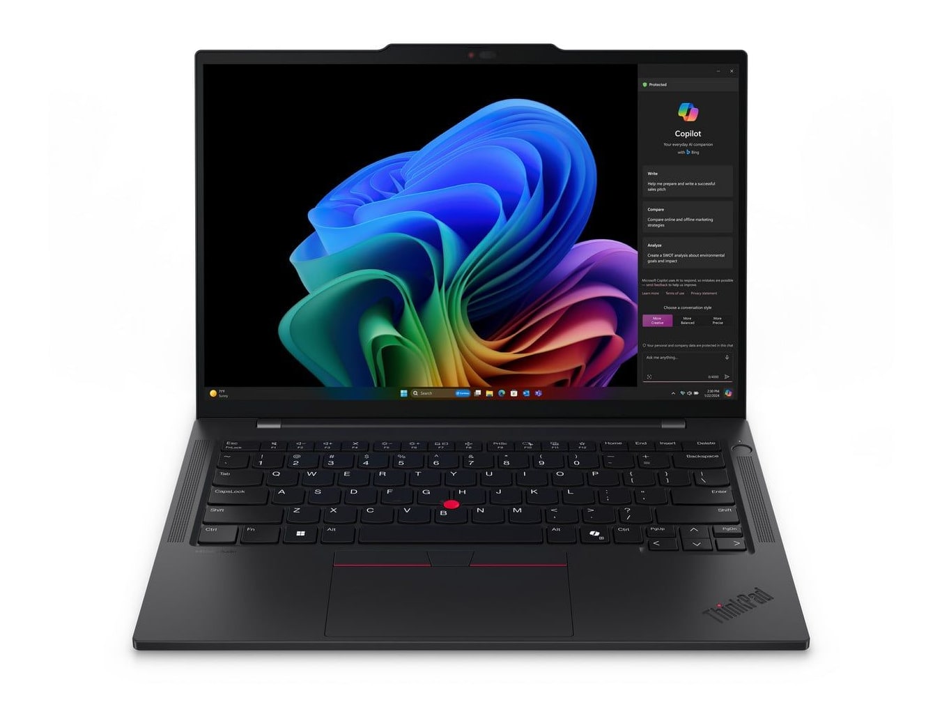 Lenovo - ThinkPad T14s Gen 6 (Snapdragon) Copilot+ PC 21N10007IX 14" - Snapdragon X1E-78-100 chip - 32GB Memory - 1TB SSD - Black