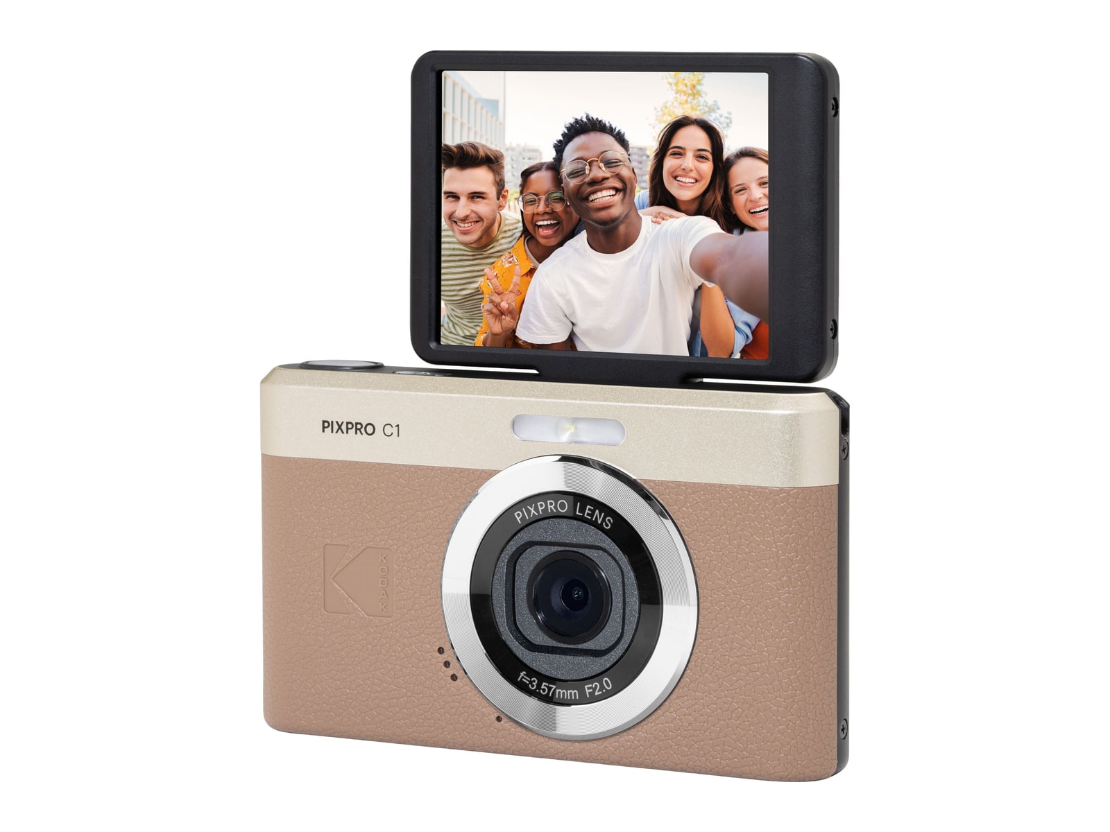 Kodak - PIXPRO C1 Compact & Point-and-Shoot - Brown