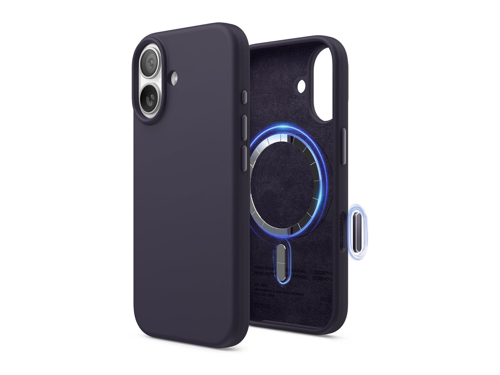 elago - MagSafe Silicone Case - iPhone 17 - Deep Purple