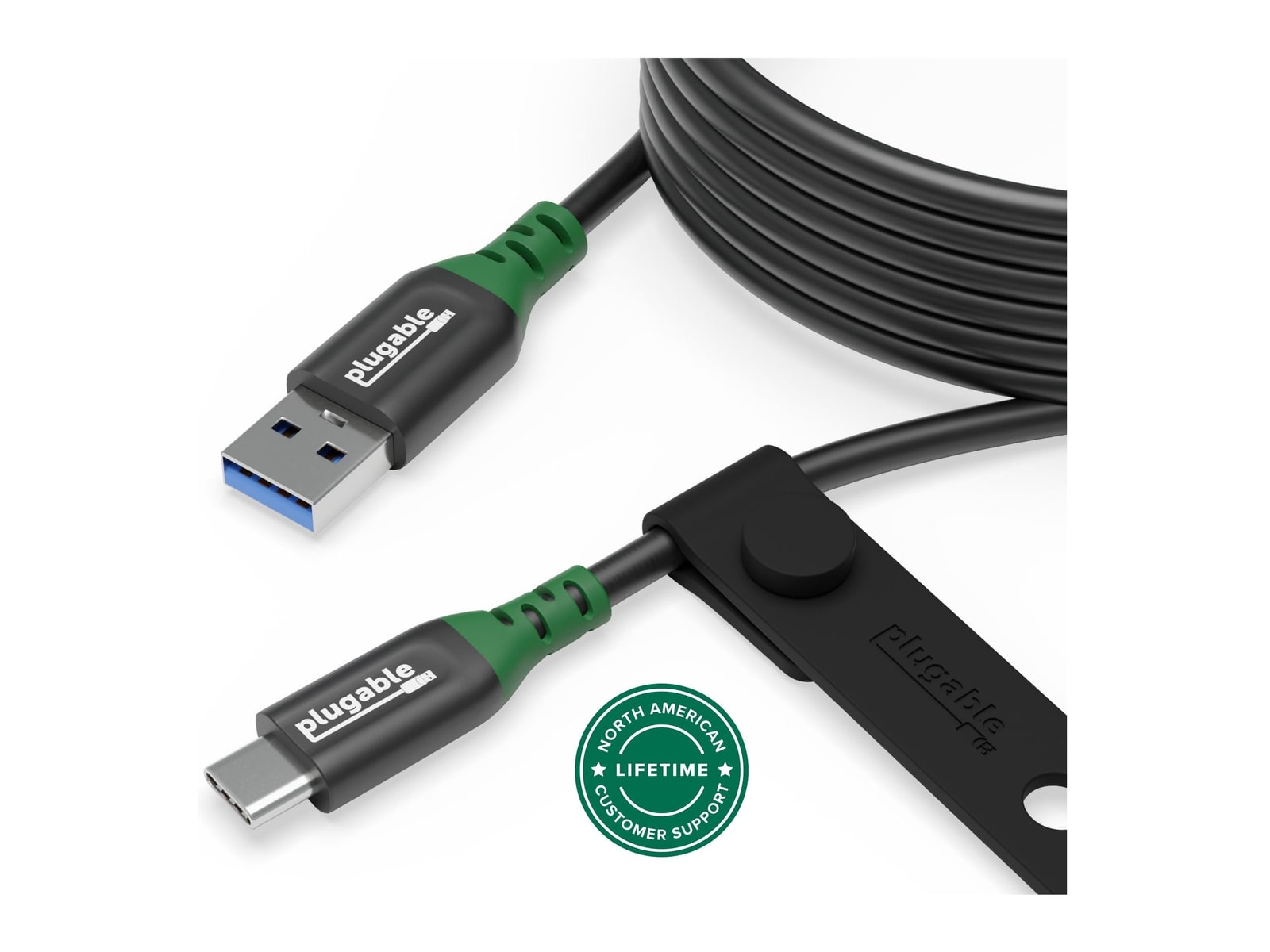 Plugable - USB C to USB A Cable for Data and Charging (6.6ft / 2m) USB Cables