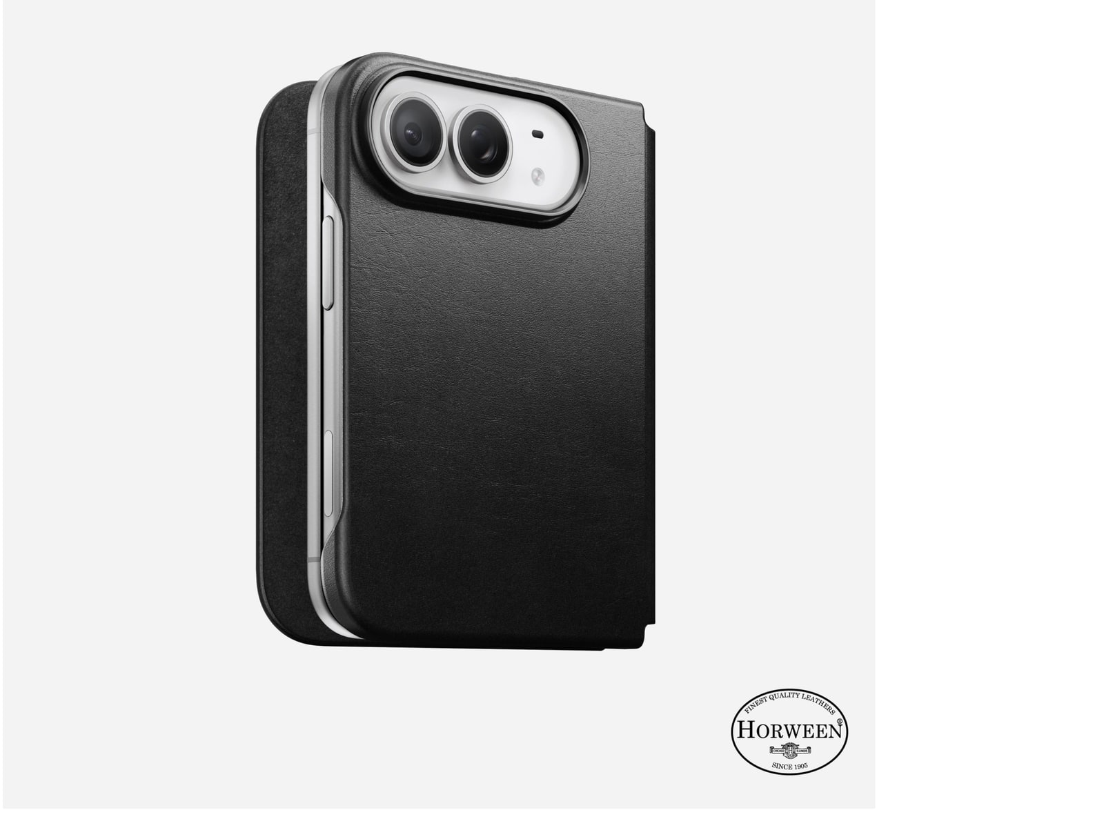 Nomad - Traditional Leather Folio - iPhone Duo - Black