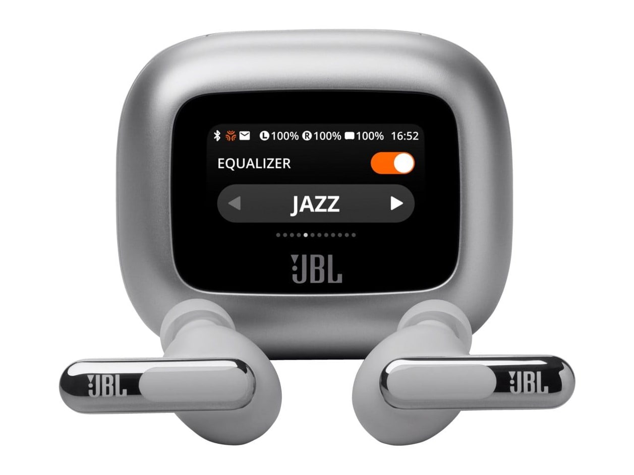 JBL - Live Beam 3 True Wireless Earbuds - Silver