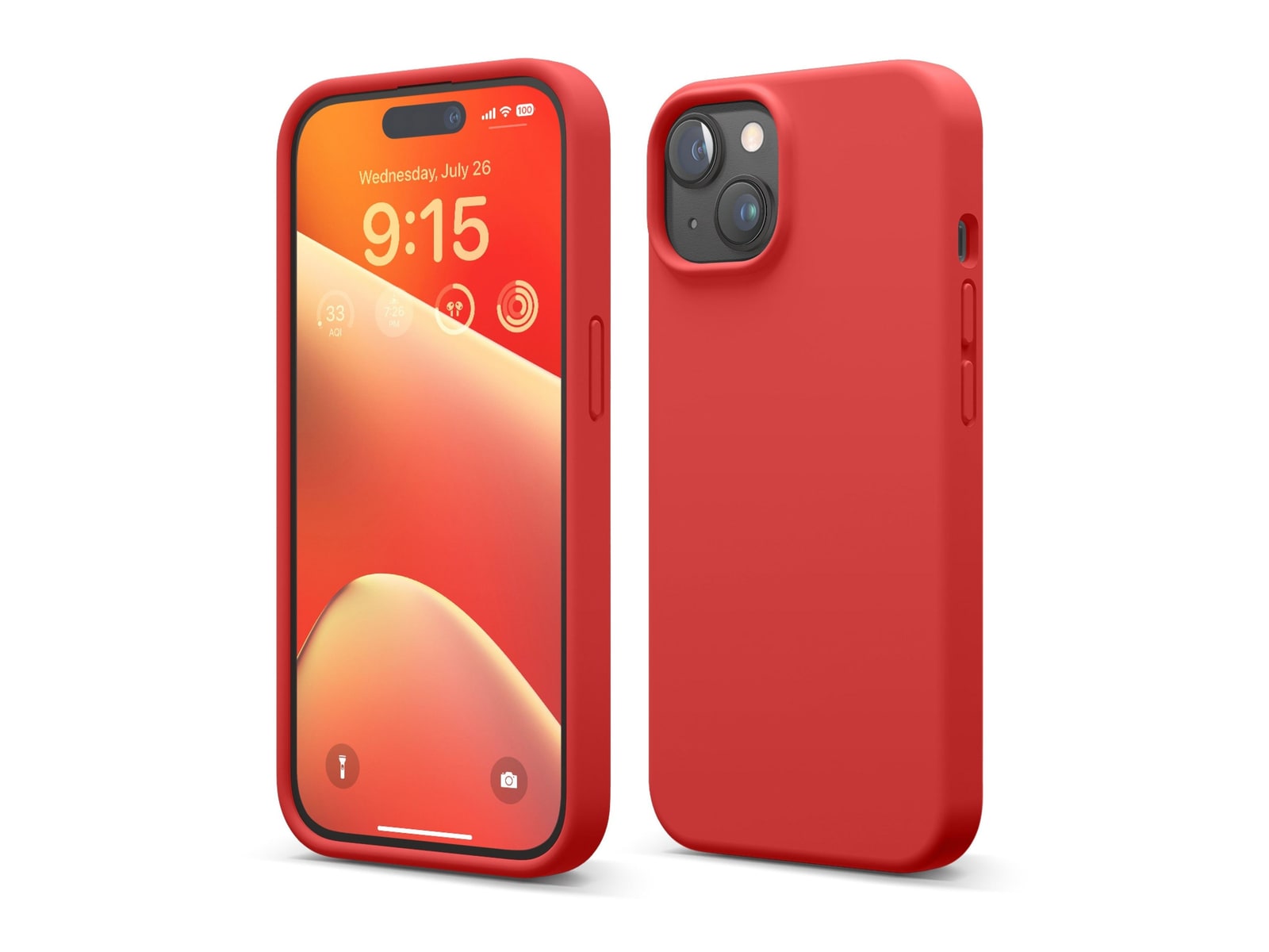 elago - Premium Silicone Case - iPhone 15 - Red