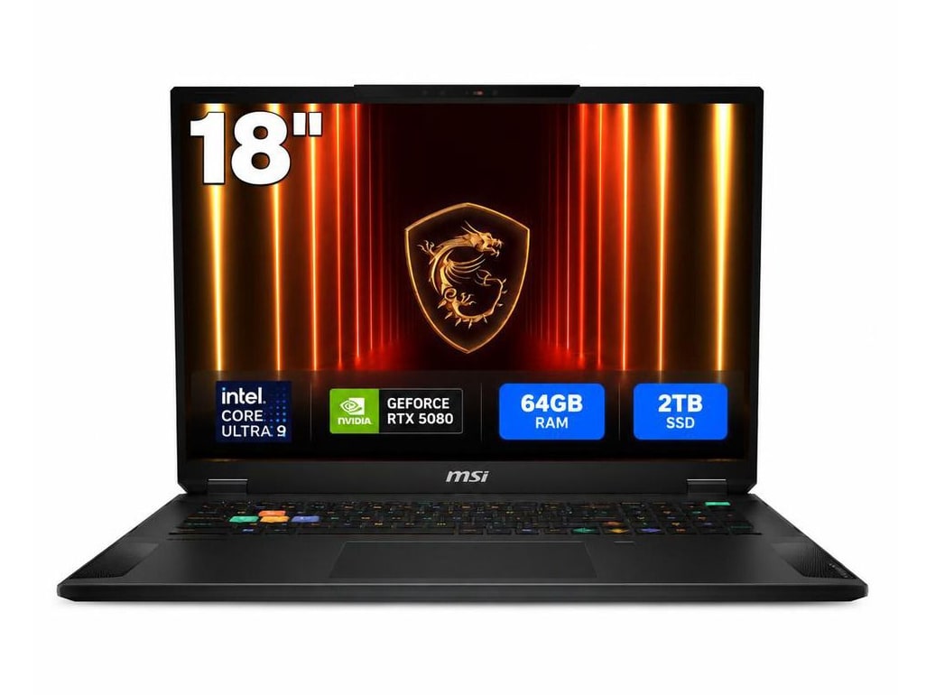 MSI - Stealth 18 HX AI 18" - Intel Core Ultra 9 275HX chip - 64GB Memory - 2TB SSD - Black