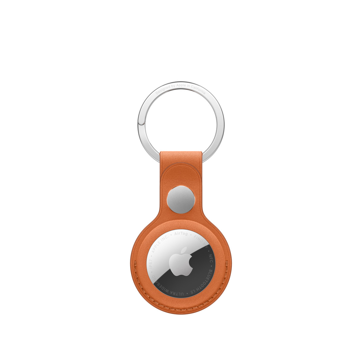 Apple - AirTag FineWoven Key Ring - Fox Orange