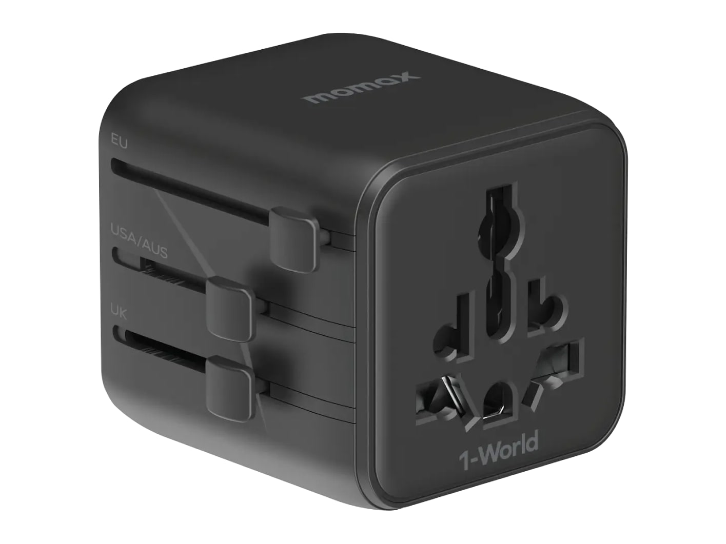MOMAX - 1-World Universal Travel Charger Black Wall Chargers