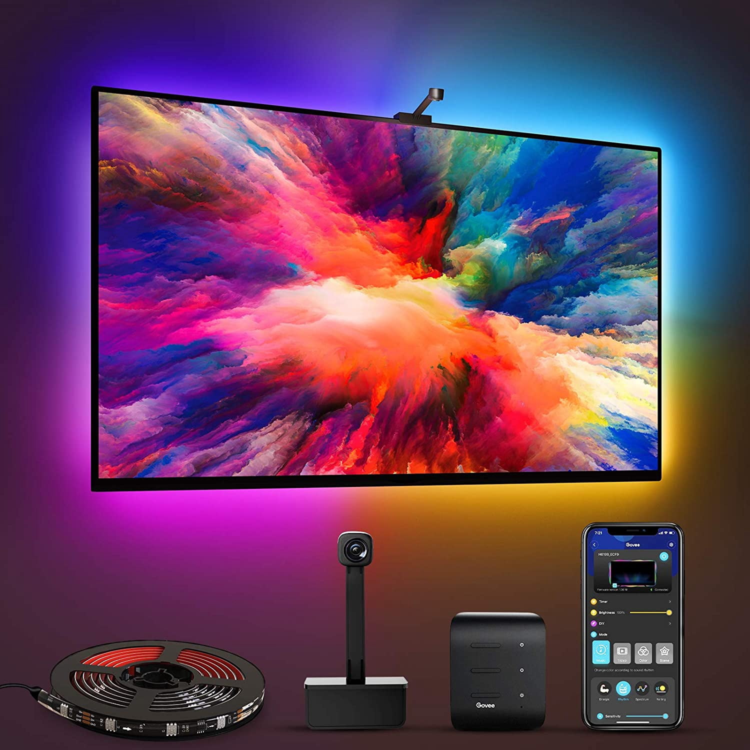 Govee - Immersion H6199 Smart Lighting - Black