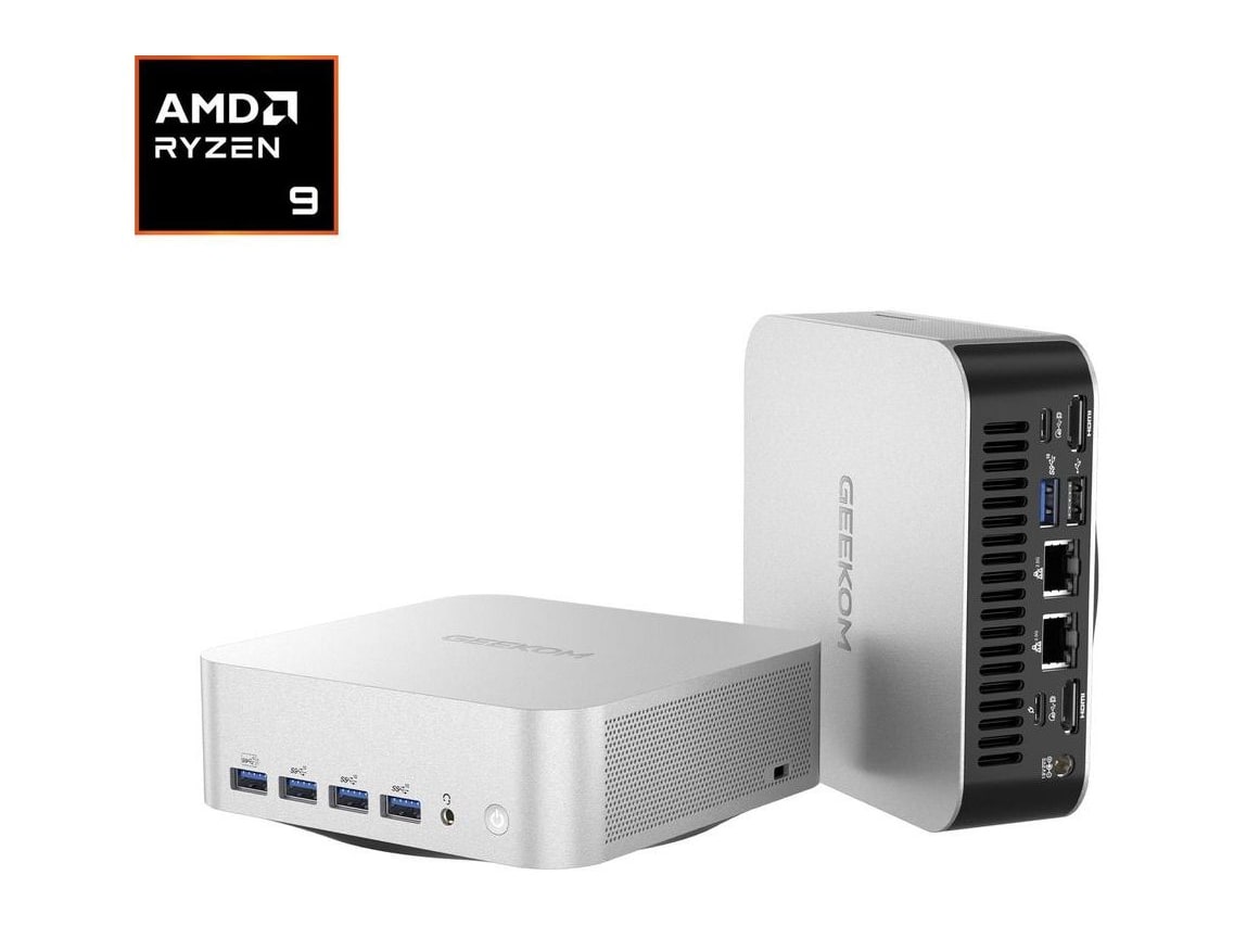 GEEKOM - A8 MAX - AMD Ryzen 9 8945HS chip - 32GB DDR5 Memory - 1TB SSD - Silver