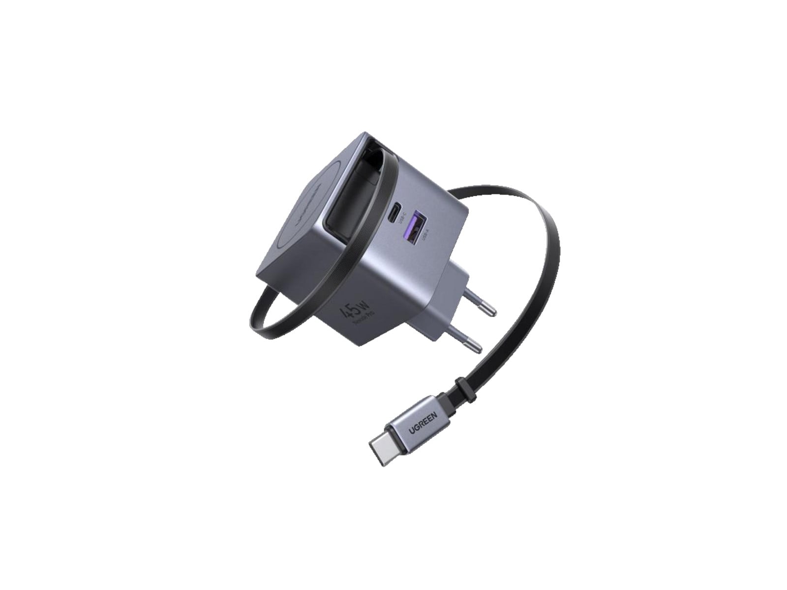 UGREEN - Nexode Retractable 45W GaN Charger Wall Chargers