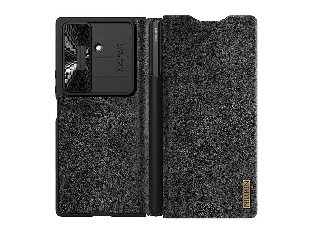 Nillkin - Qin Pro Leather Case with Stylus Pen - Galaxy Z Fold 7 - Black