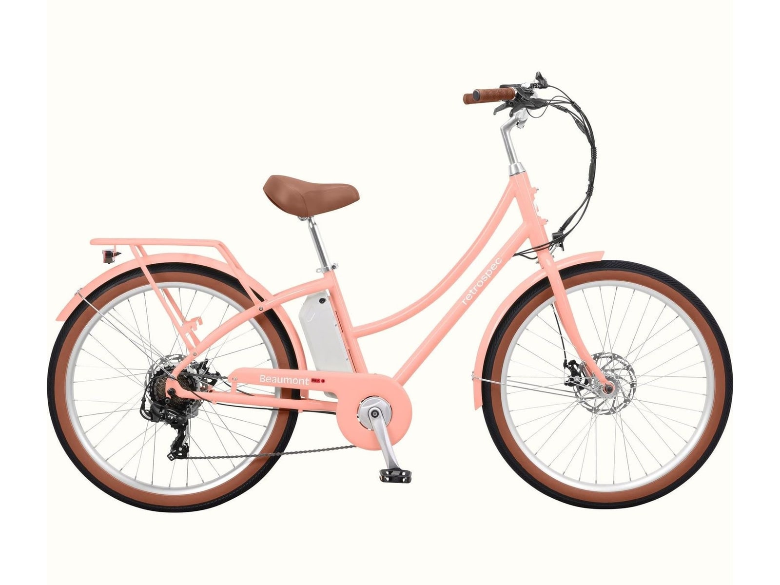 Retrospec - Beaumont Rev 3 Step-Through Blush Electric Bikes