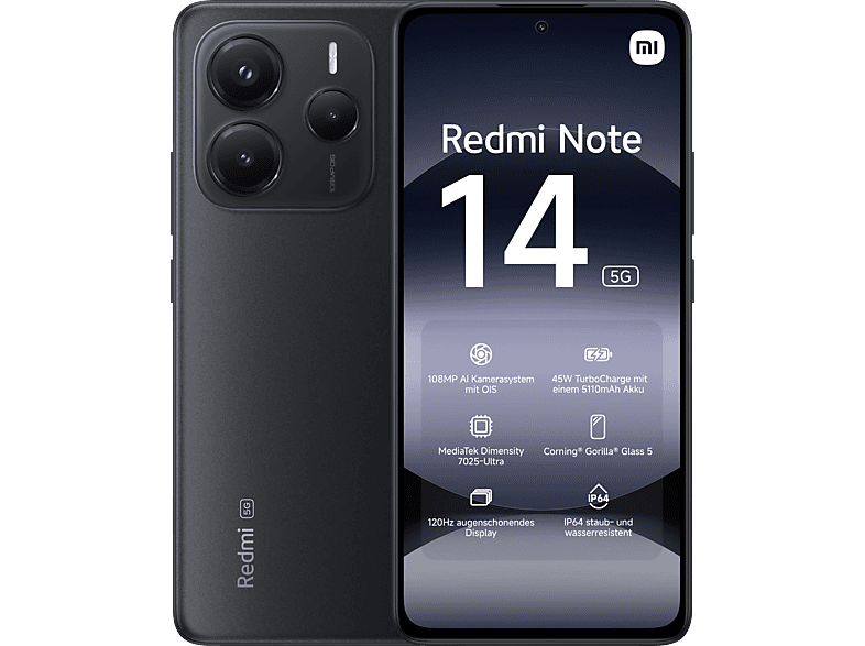 Redmi - Note 14 5G 128GB - Midnight Black
