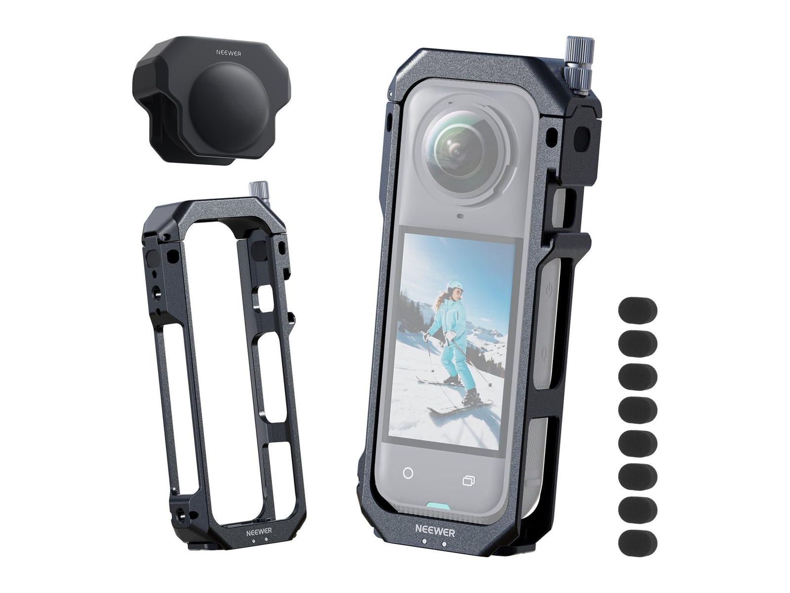 Neewer - AC033 Utility Frame Action Camera Cage Compatible with Insta360 X5 Camera Accessories