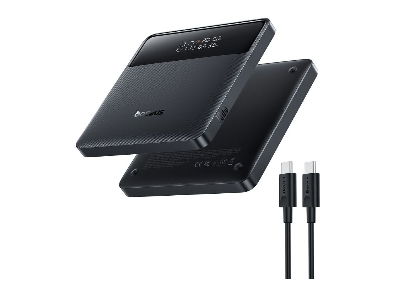 Baseus - Blade H1 Digital Display 100W 20000 mAh Black Power Banks