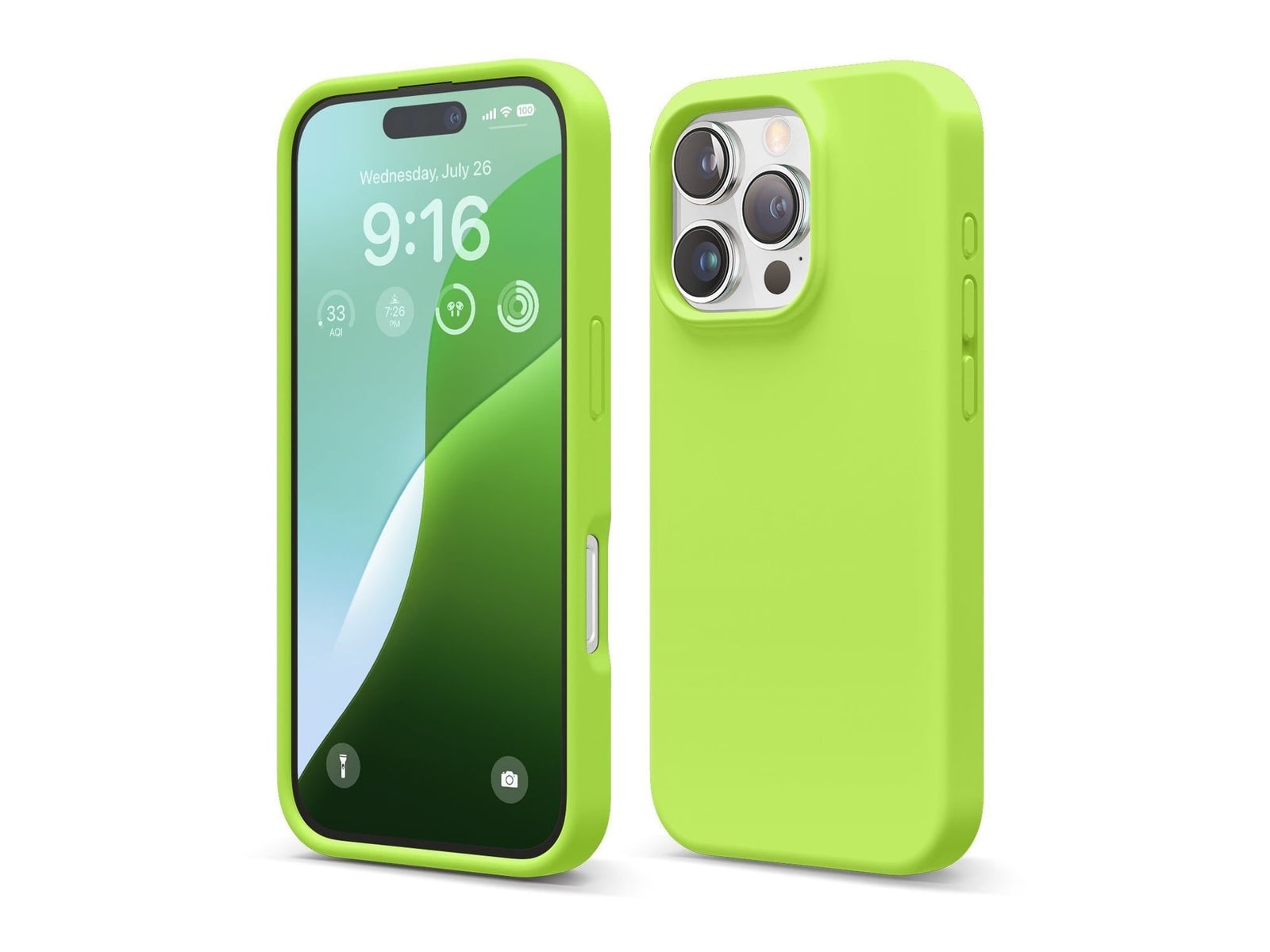 elago - Premium Silicone Case - iPhone 16 Pro - Lime Green
