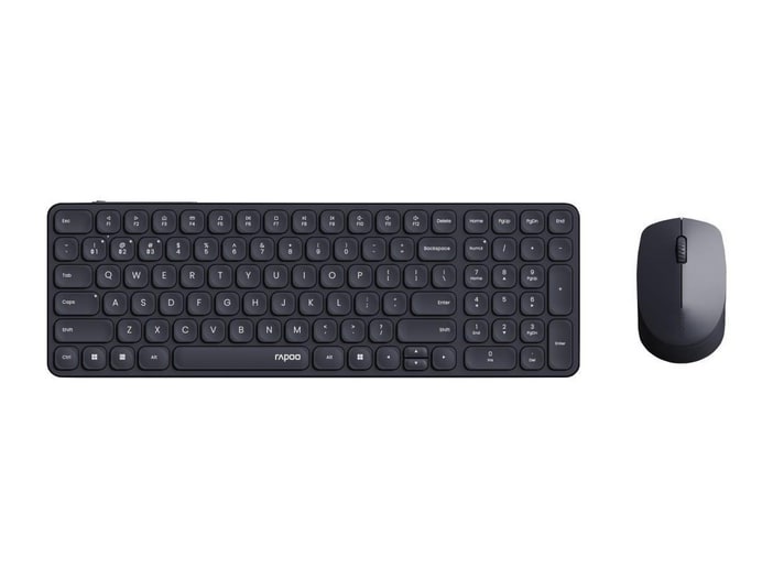 Rapoo - 9310M Ultra-slim Keyboard and Mouse Combo Wireless Keyboards - Black