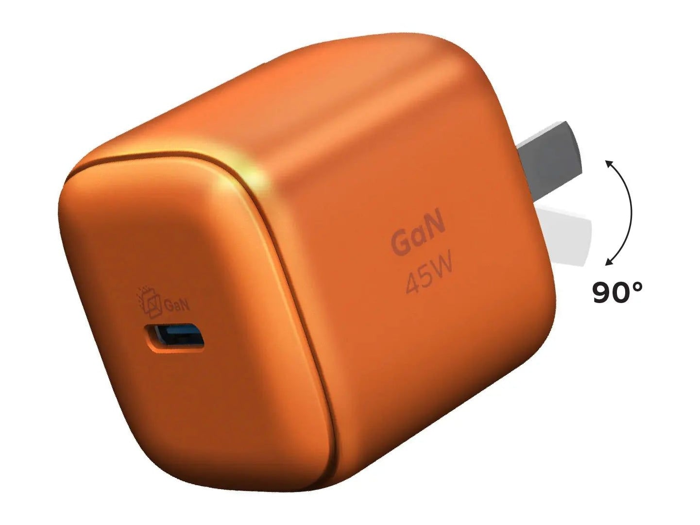MOMAX - 1-Charge 45W GaN Charger Orange US Plug Wall Chargers
