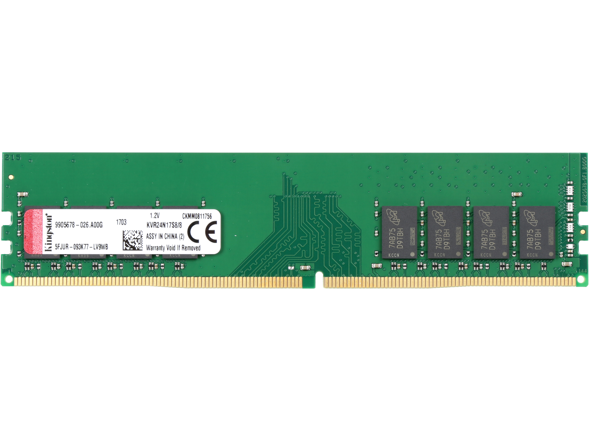 Kingston - ValueRAM 8GB DDR4 2400 CL17 Memory (RAM)