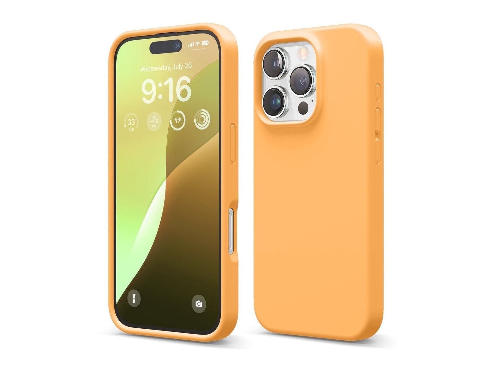 elago - Premium Silicone Case - iPhone 16 Pro - Orange