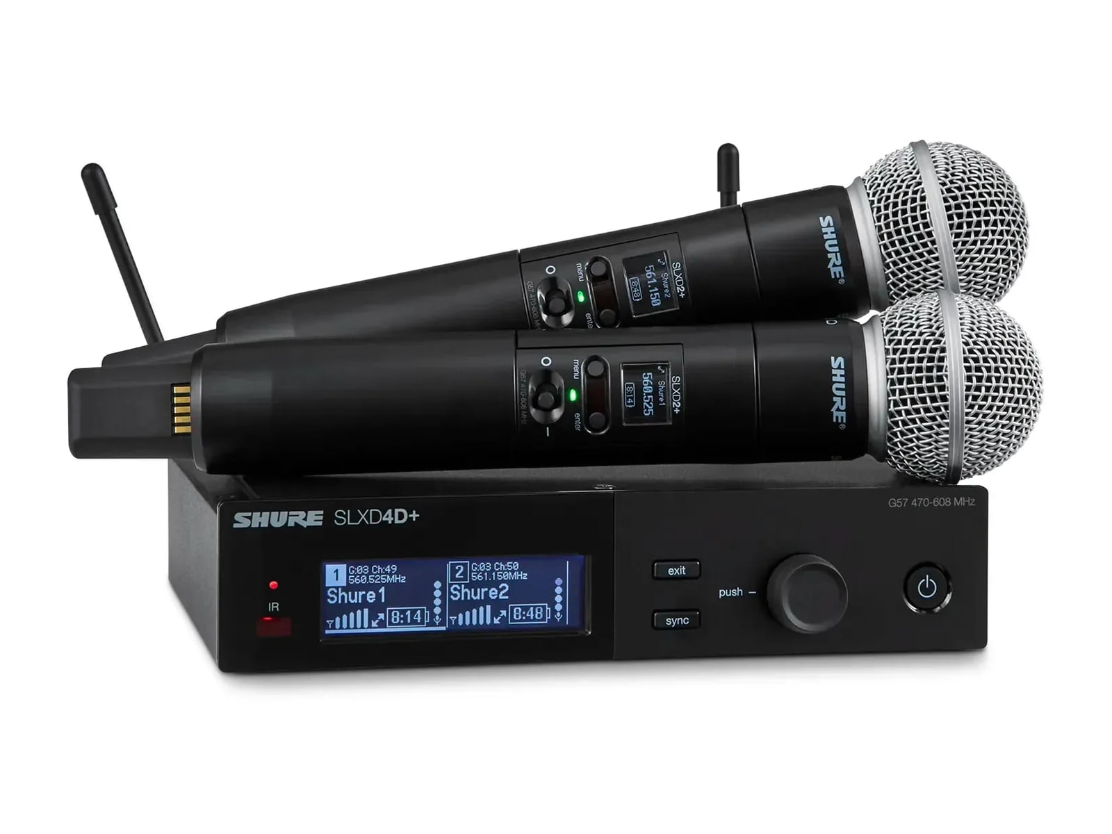 Shure - SLXD24D+/SM58 Dual-Channel Digital Wireless Handheld System Microphones