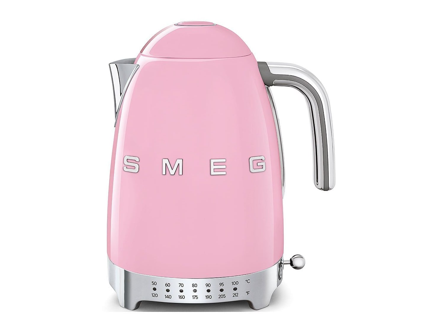 Smeg - 50's Retro Style Pink Variable Temperature Kettle Electric Kettles