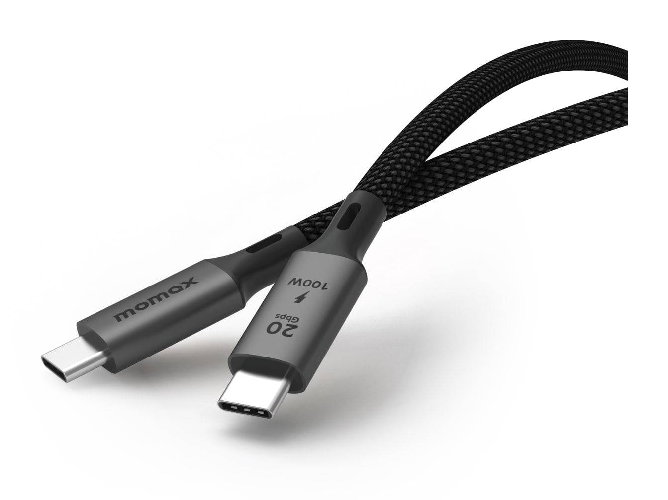 MOMAX - Elite USB-C to USB-C Braided Cable 100W USB 3.2 Gen 2x2 USB-C Cables