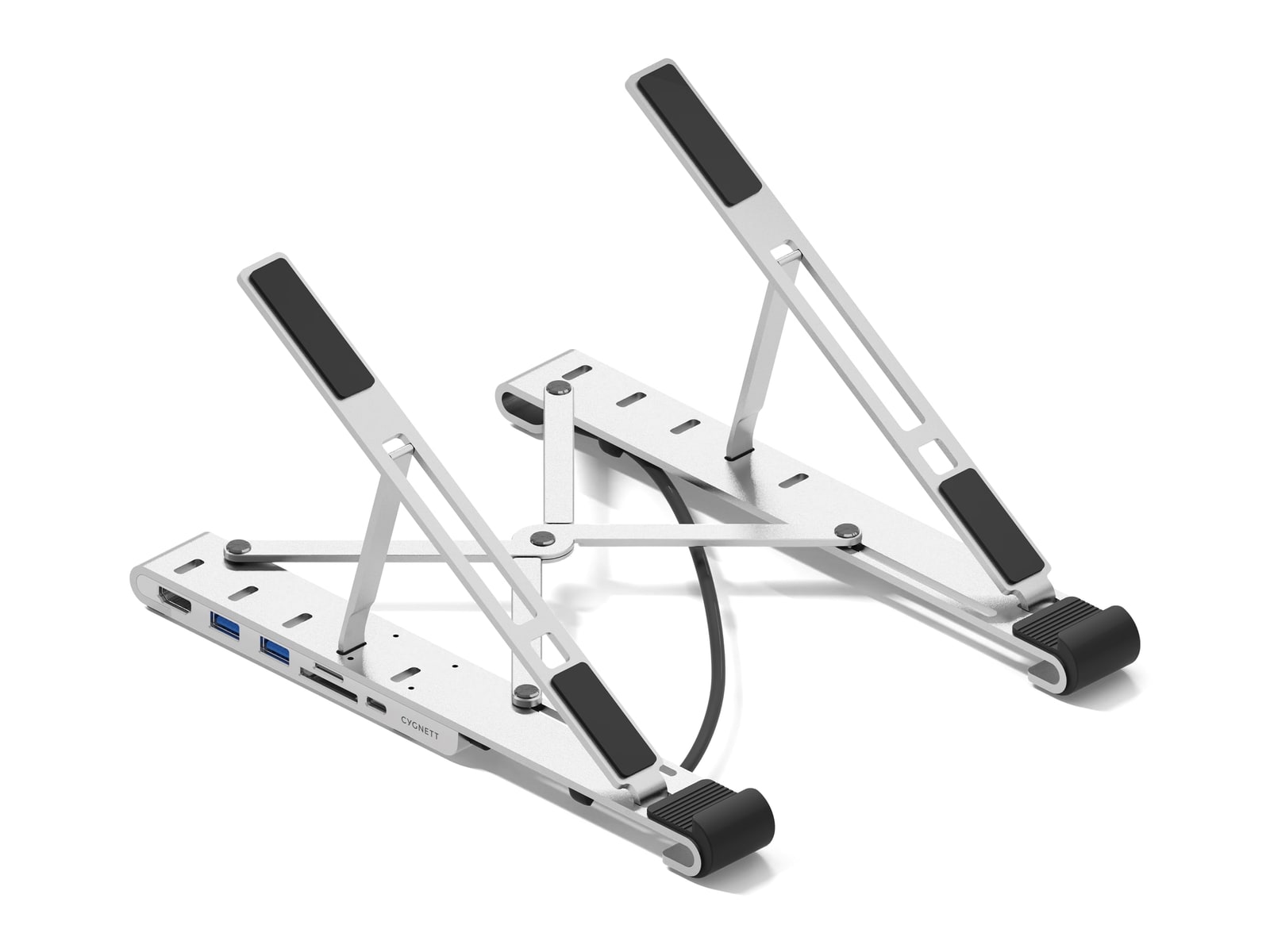 Cygnett - Unite 7-in-1 Hub with Folding Laptop Riser Single HDMI Docking Stations
